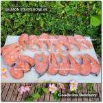 Salmon BONE-IN Atlantic Chile frozen LARGE SIZE whole fish head-on +/- 5 kg/pc length 27" 75cm (price/kg)